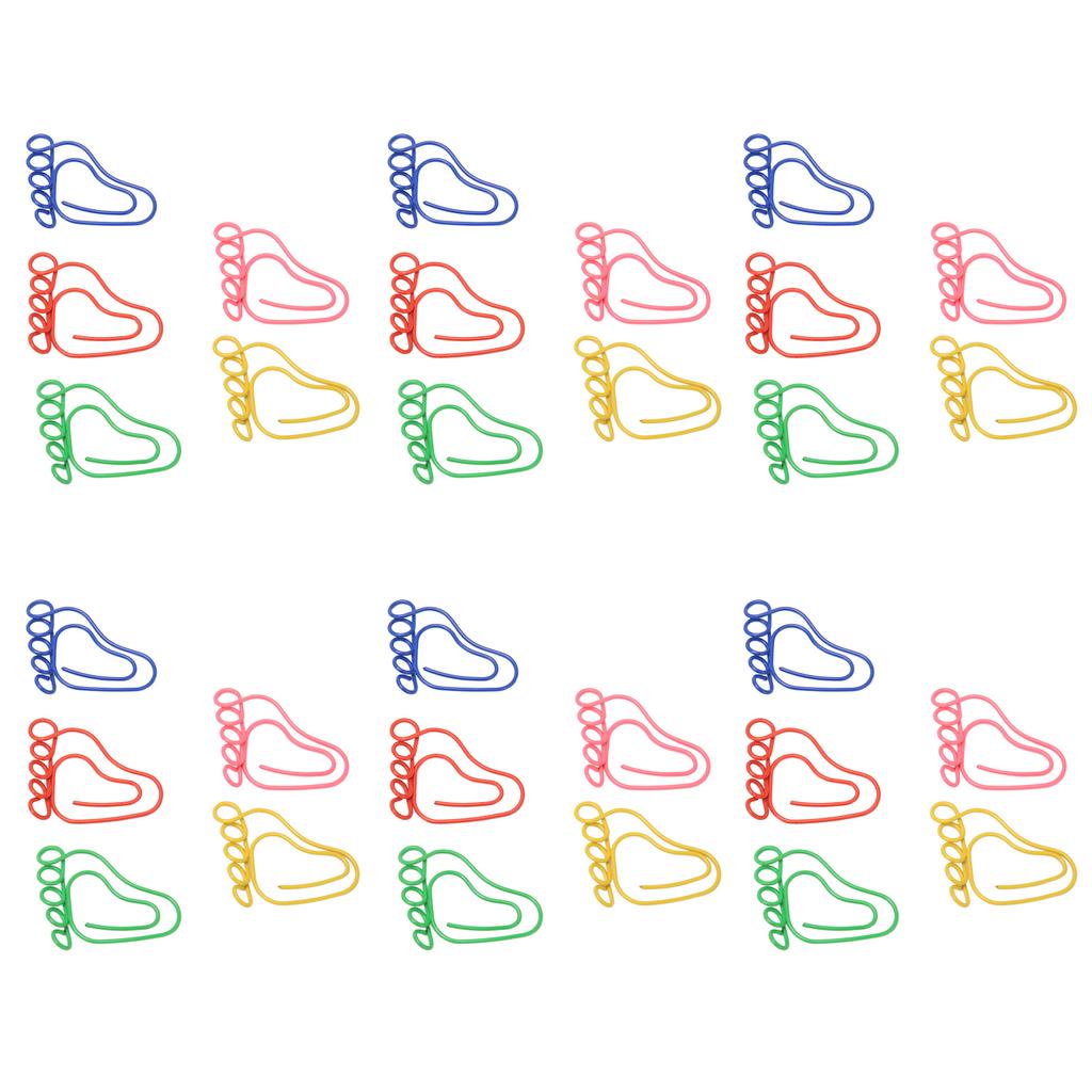 100 шт. Скрепки для бумаги Footprint с повышенным сопротивлением скольжению, металлизированные скрепки для Scra