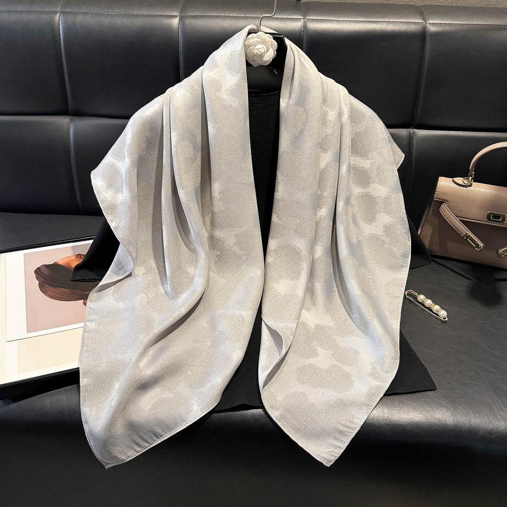 Elegant Cotton And Linen 90 Square Scarves For Women, Middle East, Central Asia Head Scarves, Versatile Finale Silk Scarves, Fashionable And Versatile