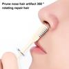 10 шт. триммеры для волос в носу 2 в 1 из нержавеющей стали с двойной головкой, вращающаяся на 360 градусов машинка для стрижки волос в носу портативный ручной инструмент для удаления волос в носу