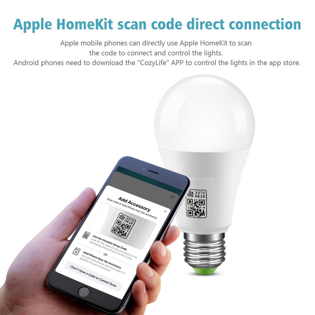 Homekit WIFI LED Smart Lamp 9W RGB RGBW Dimmable Siri Voice Control Smart Home Bulb Work With Alexa Google Assistant