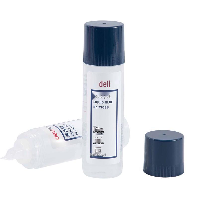 Deli 7303S 125ml Washable Liquid Glue, 4-Pack
