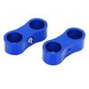 X AUTOHAUX Hose Separator Clamp Hose Clamp Fitting Adapter with Wrench for Car 4pcs Blue AN6