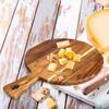 Деревянная доска для закусок Кухонная разделочная доска с ручками Прямоугольная Круглая сервировочная доска для нарезки фруктов, мяса, сыра, хлеба