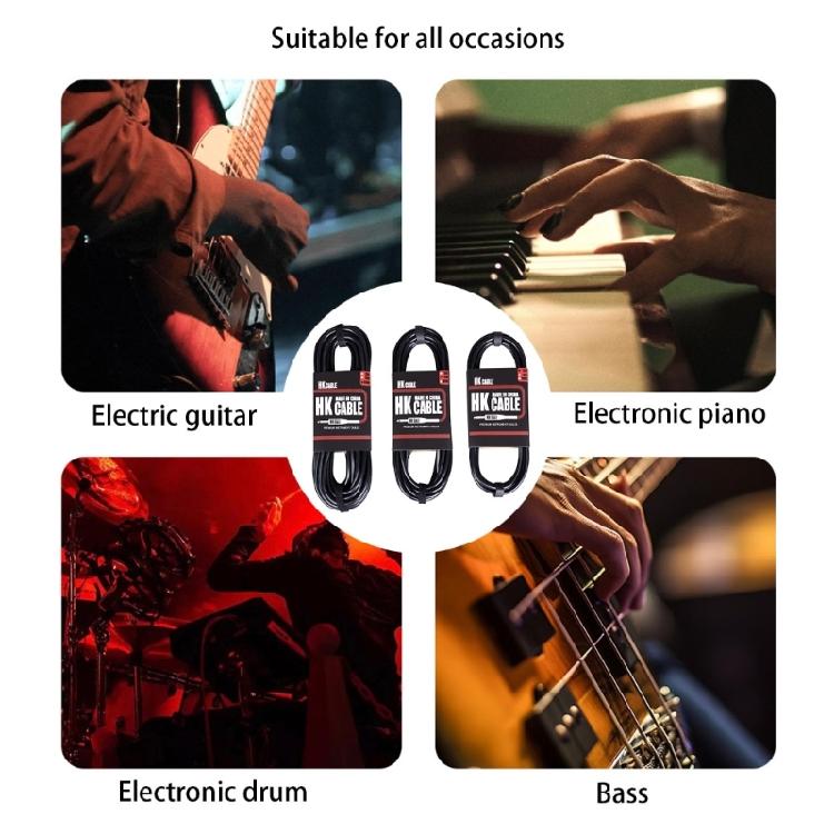 Guitar Instrument Cable Professional Keyboard Cable 6.35mm Electric Instrument Cable for Electric Guitar Bass Keyboard