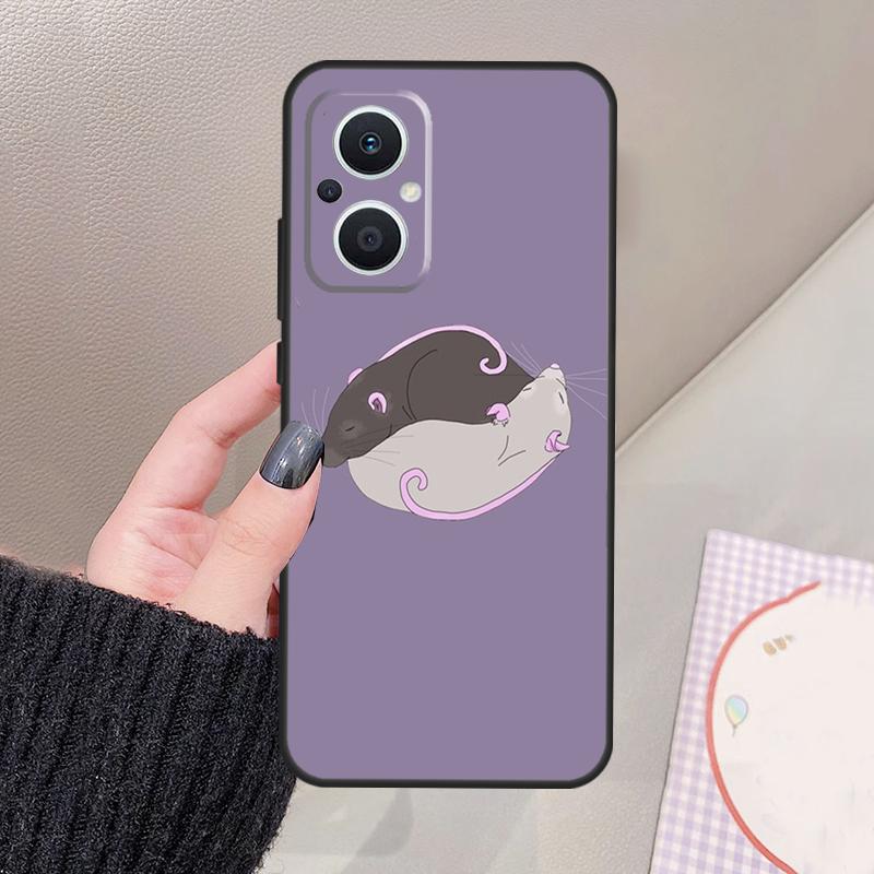 Cute Rattie Rats Funda For OPPO Reno 8 7 Lite 11F 12F 13F 14F 15F 10 12 13 14 Pro OPPO Find X8 X6 X9 Pro Case