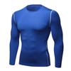 Men's Colorful Quick-Dry Compression Tights Long Sleeve Running Shirt - Breathable Elastic Base Layer for Sports Fitness