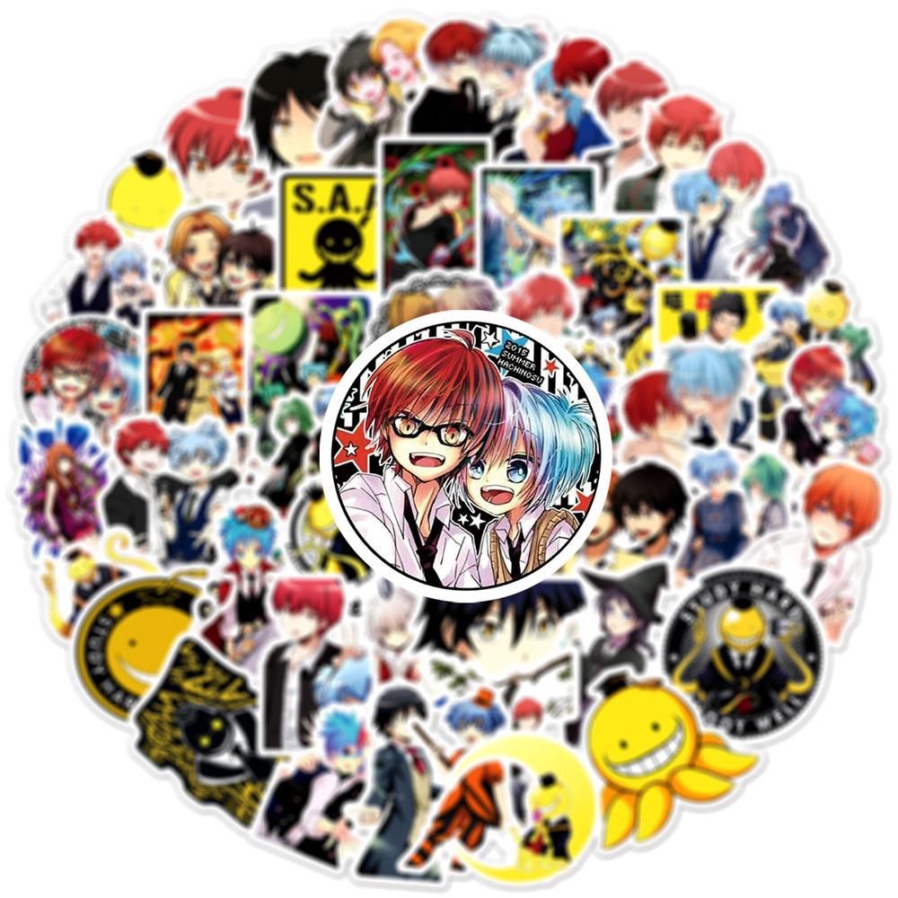 10 30 50Pcs  Japanese Anime Assassination Classroom Graffiti Classic Stickers  Water Removable Trolley Boxdecal Home Decor