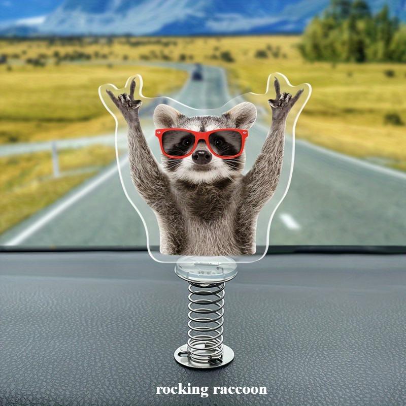 Игрушка-качалка в виде енота, 2D акриловая весенняя забавная игрушка, подвеска для автомобиля, забавный подарок для путешествий.