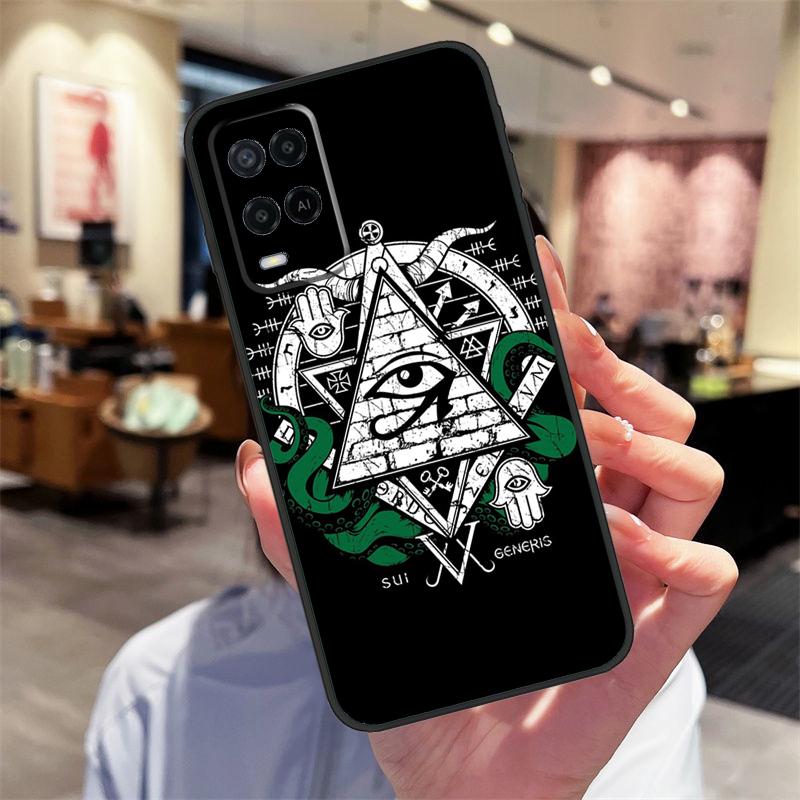 Чехол-футляр с символом Глаз Пирамиды для Oppo A40 A60 A80 A18 A38 A58 A78 A98 A16 A76 A96 A15 A17 A77 A74 A94 A54 A57S