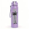 1PC VS Vertical Letter Minimal Print 750ml Color Plastic Sports Water Bottle Leakproof Flip Straw Lid Suitable for Sports Office Home Use