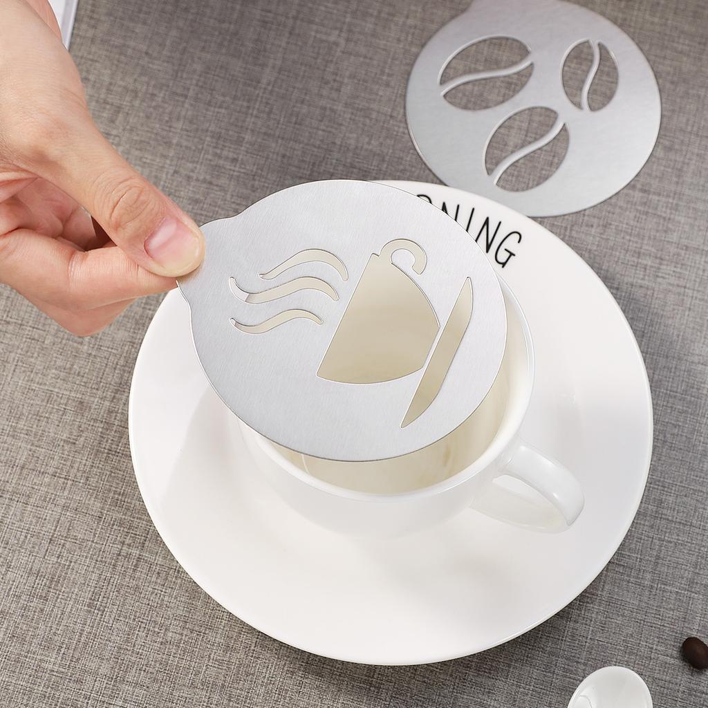 Decor Coffee Stencils Cappuccino Templates Cake Decorating Tool Biscuit Chocolate Garland Mold