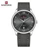 Original Men Simple Quartz Watch Genuine Leather Strap 30m Waterproof Calendar Daily Casual Men Watch Gift NF9272L