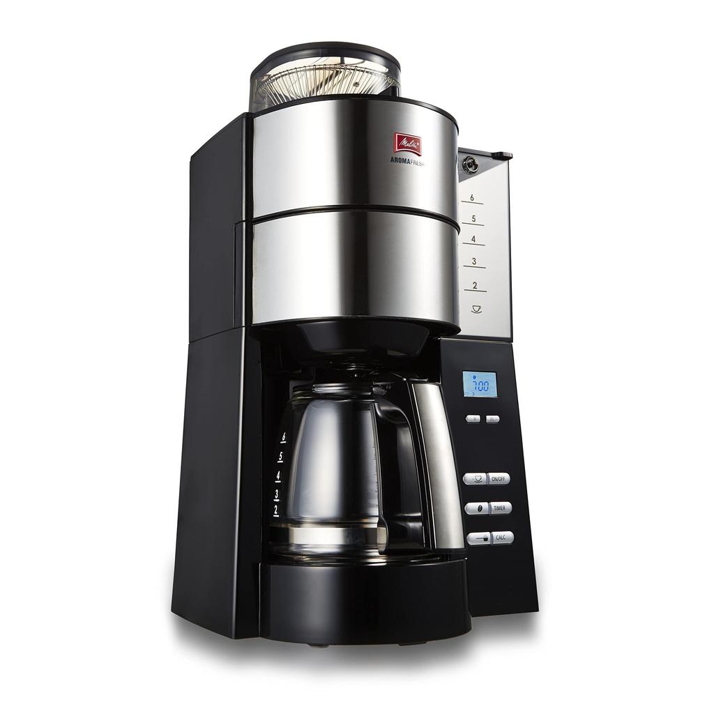 Melitta Fully Automatic Filter Paper Coffee Maker Aroma Fresh 6 Cups AFG622-1B 750ml Black