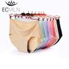 Women's Solid Color Ice Silk Mesh Panties Large Size Ultra-thin Breathable Briefs