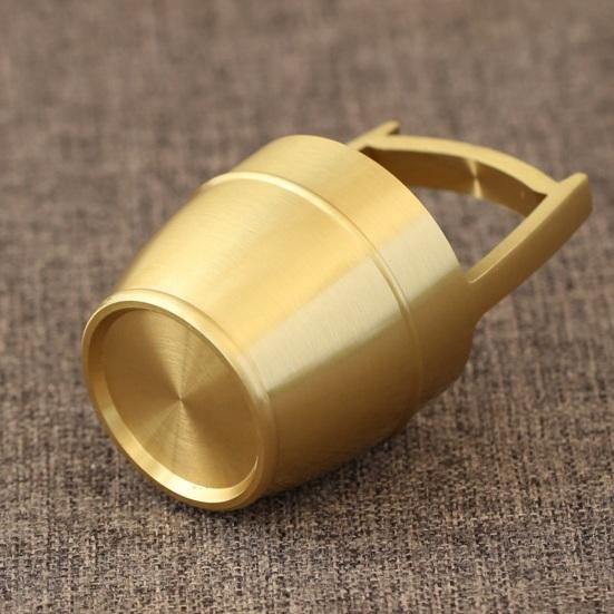 Micro Landscape Non-fading Cute Eye-catching Copper Bucket of Golden Ornament Mini Brass