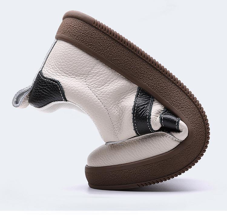 2025 Новая мужская обувь Натуральная кожа Повседневная обувь Модная полосатая коровья кожа Плоские кеды для скейтборда Молодежные кроссовки на шнуровке