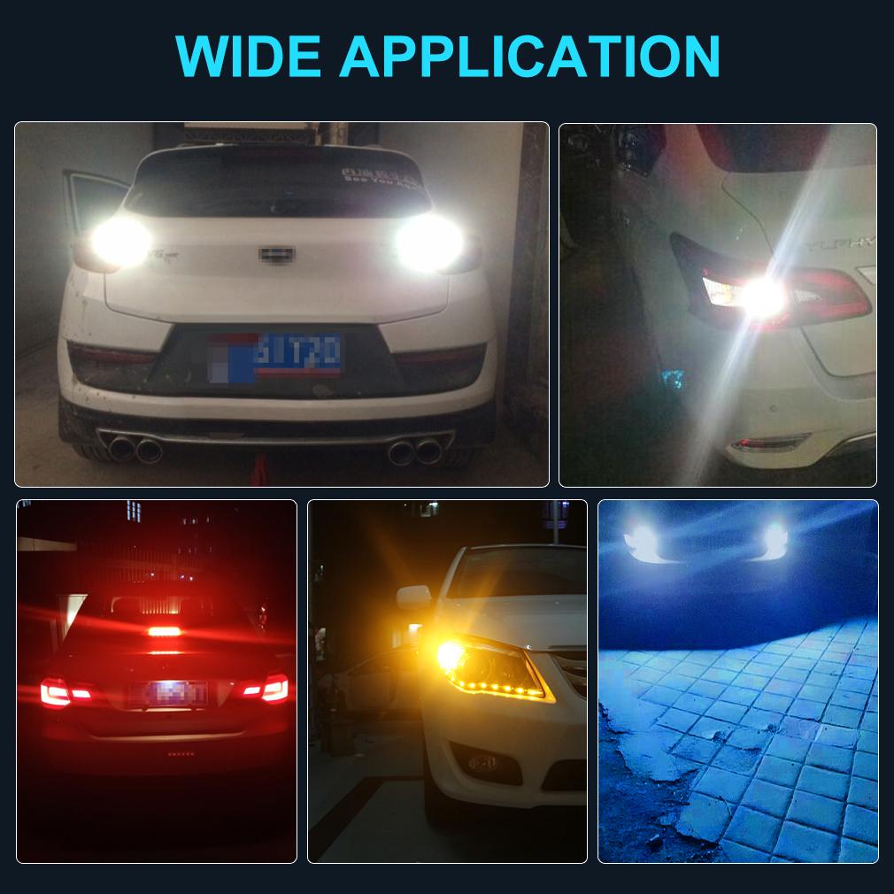 1Pc 1400LM 1157 BAY15D Led P21/5W Led Bulb P21 5W Car Signal Light Brake Reverse Parking DRL Lamp 12V Auto White Red Yellow Light Blue
