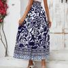 Tooxika, новая полуюбка в этническом стиле с принтом, праздничная повседневная большая распашная длинная юбка