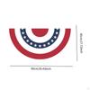 American Fan Flag Half Durability Decorative Portable with LED Lights Patriotic