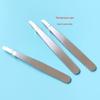 Slanted Stainless Steel Eyebrow Tweezers for Precise Grooming