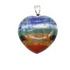 Подвеска в виде персикового сердца с натуральным кристаллом Chakela, 30 мм, цветной камень, ожерелье с подвеской в виде сердца из натуральных камней.