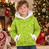 Kids Long Sleeve Christmas Print Hooded Sweatshirt Casual Pullover Top for Holiday