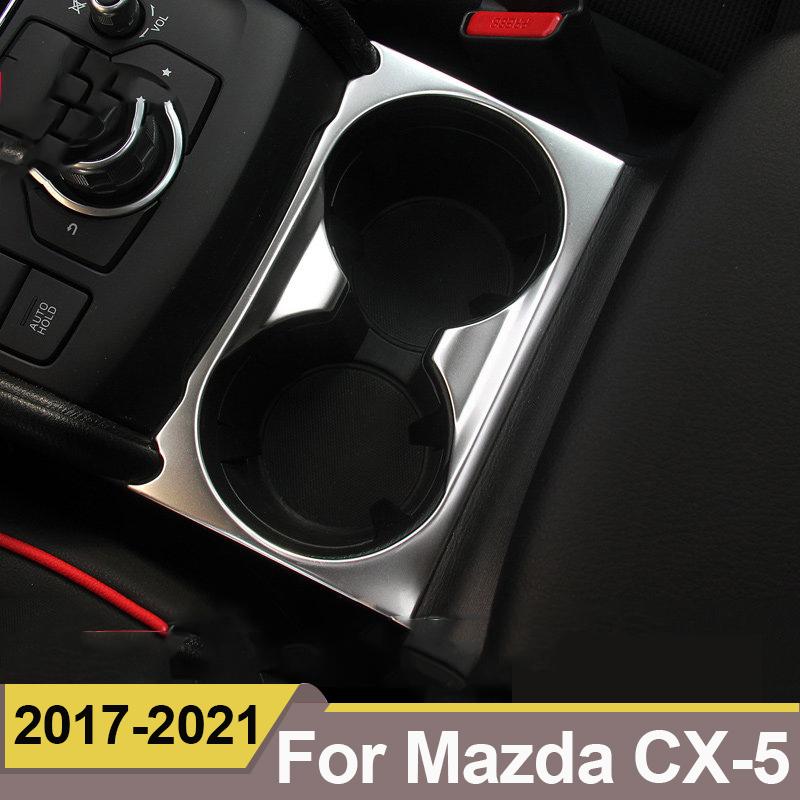 Для Mazda Cx-5 Cx5 2017 2018    Внутренний Подстаканник для воды Задняя Рамка Чехол Декоративная Накладка Наклейка Аксессуары