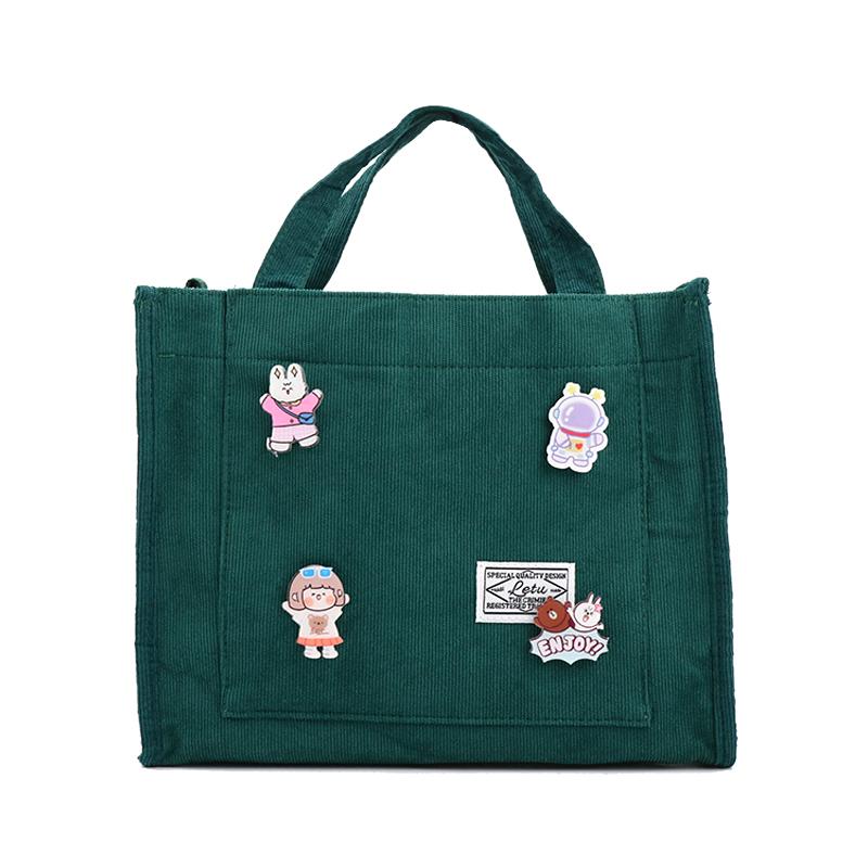 Fashion Corduroy Women'S Shoulder Bag Newest Simple Eco-Friendly Shopping Bag Trend Versatile Messenger Bag Handbags For Women