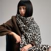 Fashion Leopard Print Double-Sided Imitation Cashmere Scarf Winter High-End Warm Shawl Women