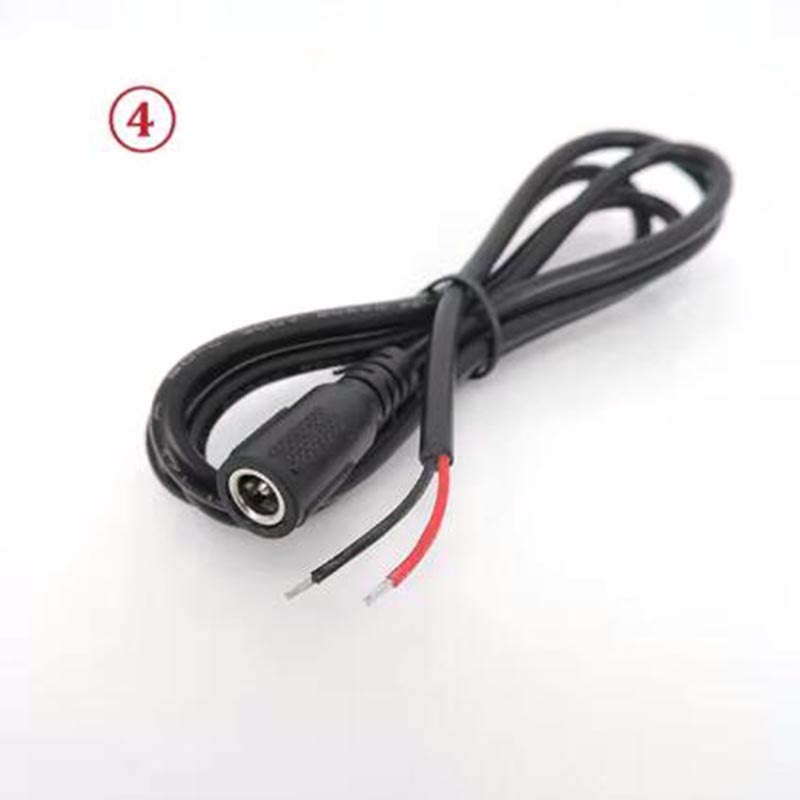 Черный 5.5x2.1 мм DC шнур провод папа-папа мама питание 2 провода штырь 20awg 22awg удлинительный соединительный кабель для камеры светодиодная лента