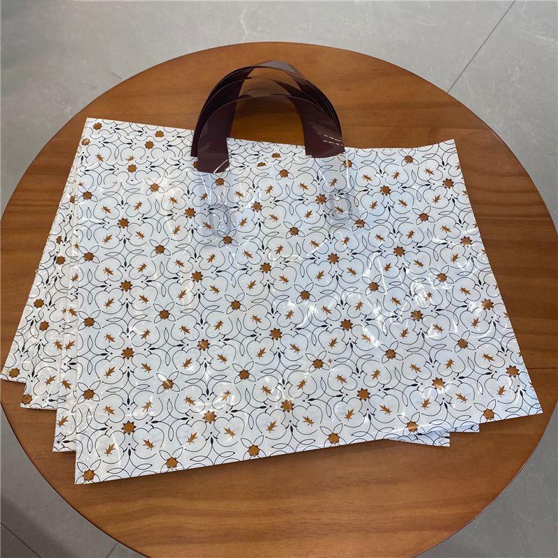 5 шт. сумка для магазина одежды утолщенная женская упаковочная сумка винтажная цветочная сумка-тоут подарочная сумка для покупок хранение