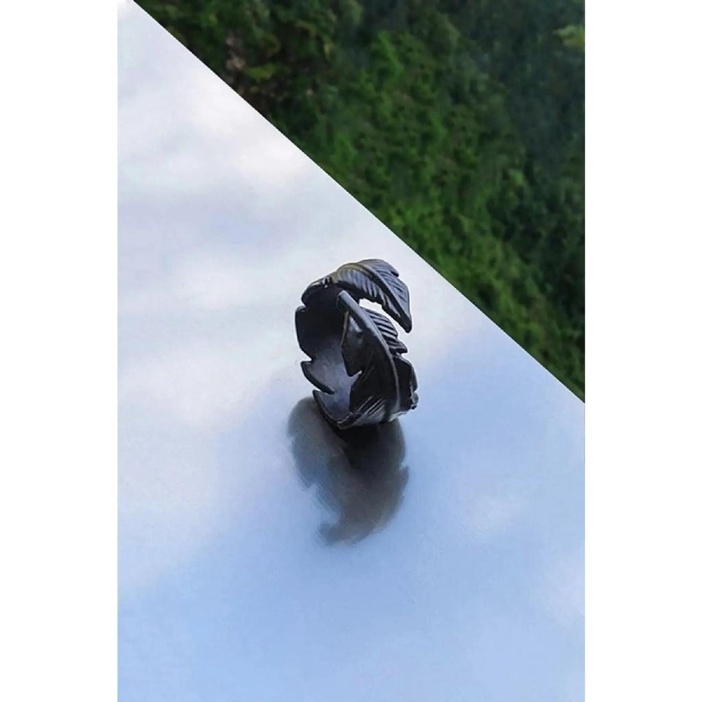 Набор регулируемых мужских колец с черным покрытием