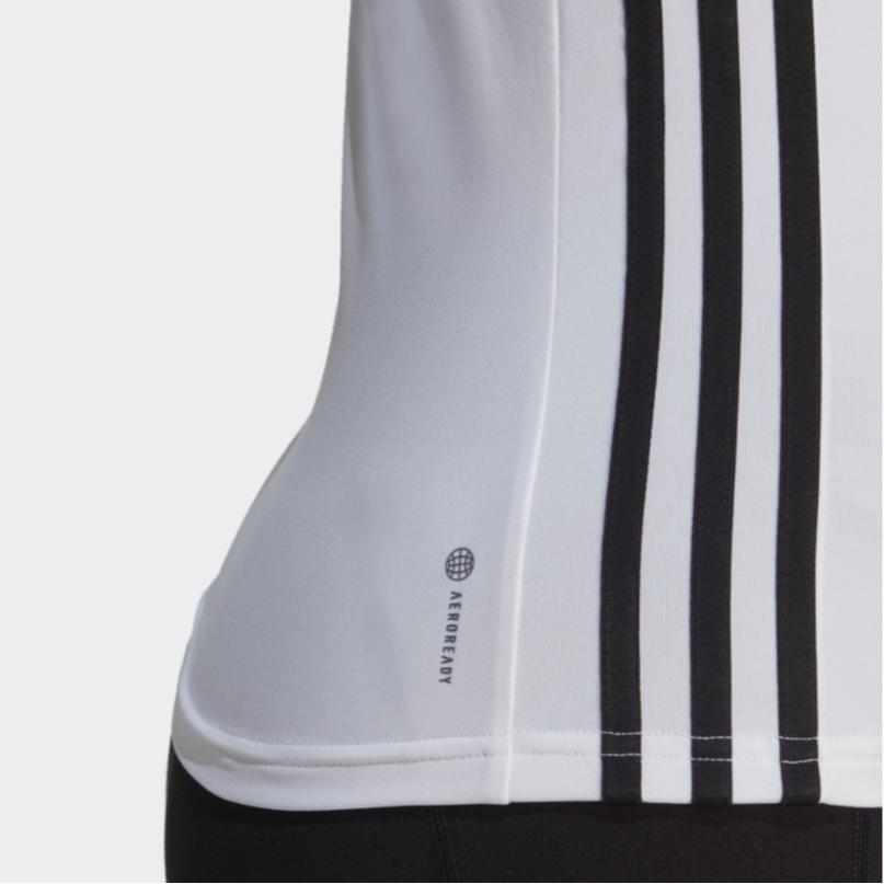 adidas Полосатая тренировочная майка женская белая HT9514