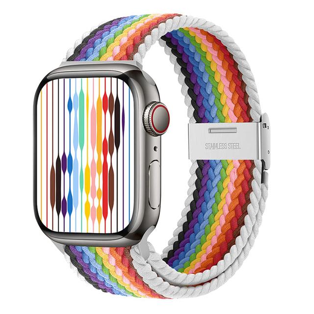 Ремешок Для Apple watch band 44мм 40мм 45мм 41мм 49мм Эластичный плетеный solo loop Нейлоновый браслет iWatch ultra2 серия 3 se 7 8 10 11