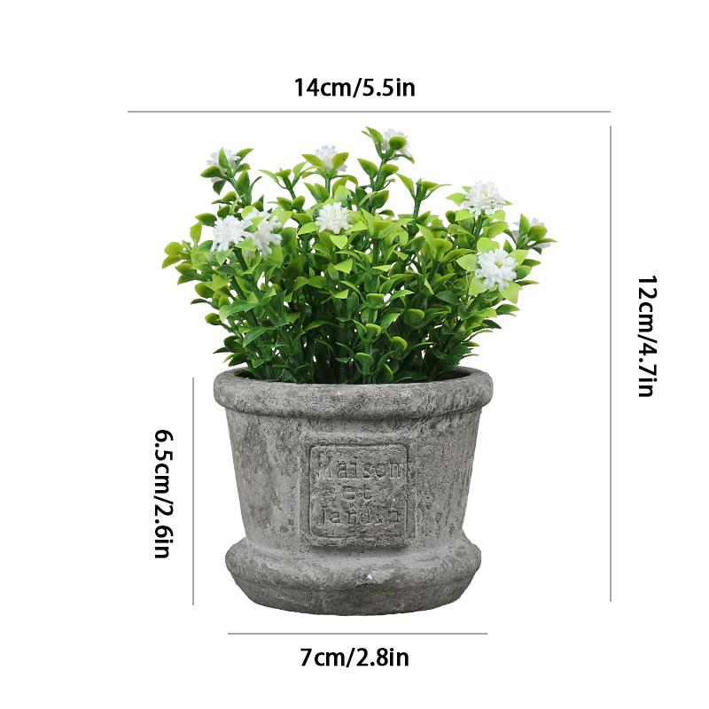 1PC Artificial Bonsai Table Ornaments Flowers Potted Fake Plants Alphabet Pots Desktop Decoration