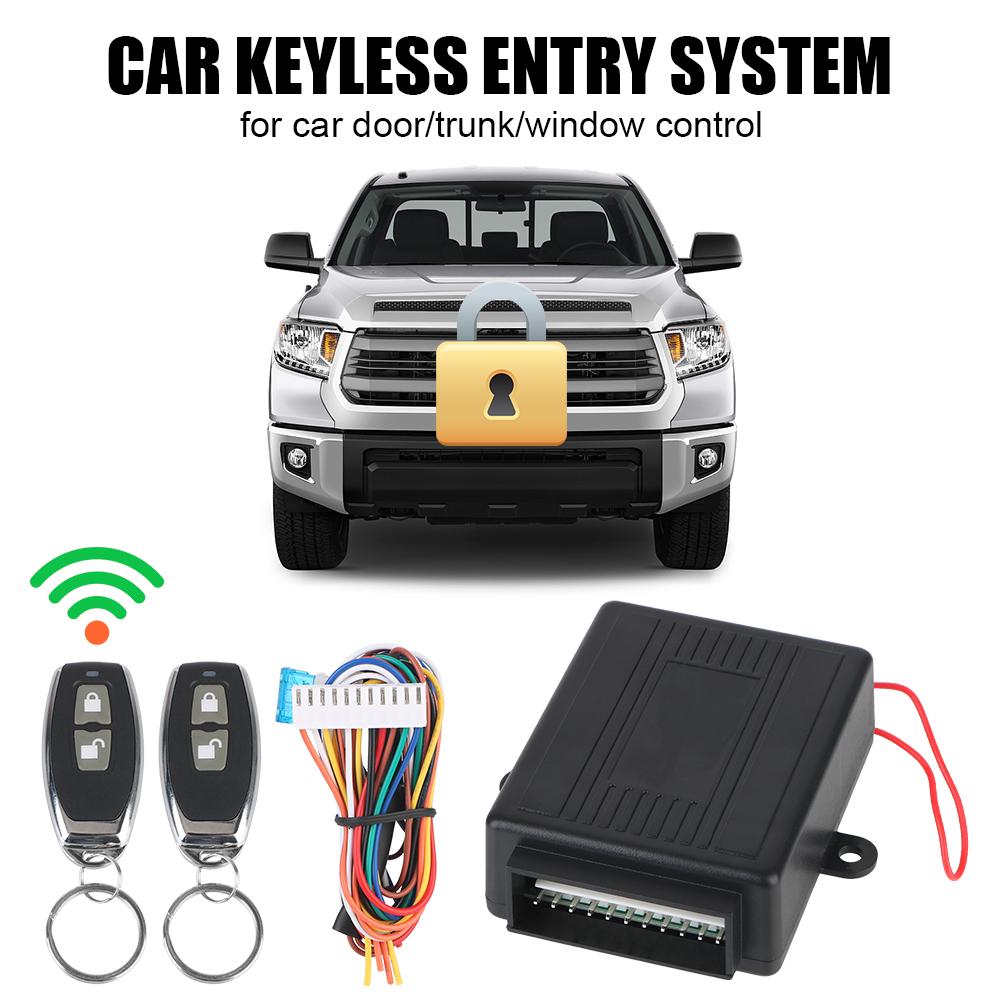 Центральный дверной замок, разблокировка, 12 В, автомобильная дверь, окно, грузовик, главный подъемник с 2 контроллерами, автомобильная система без ключа, универсальный пульт дистанционного управления