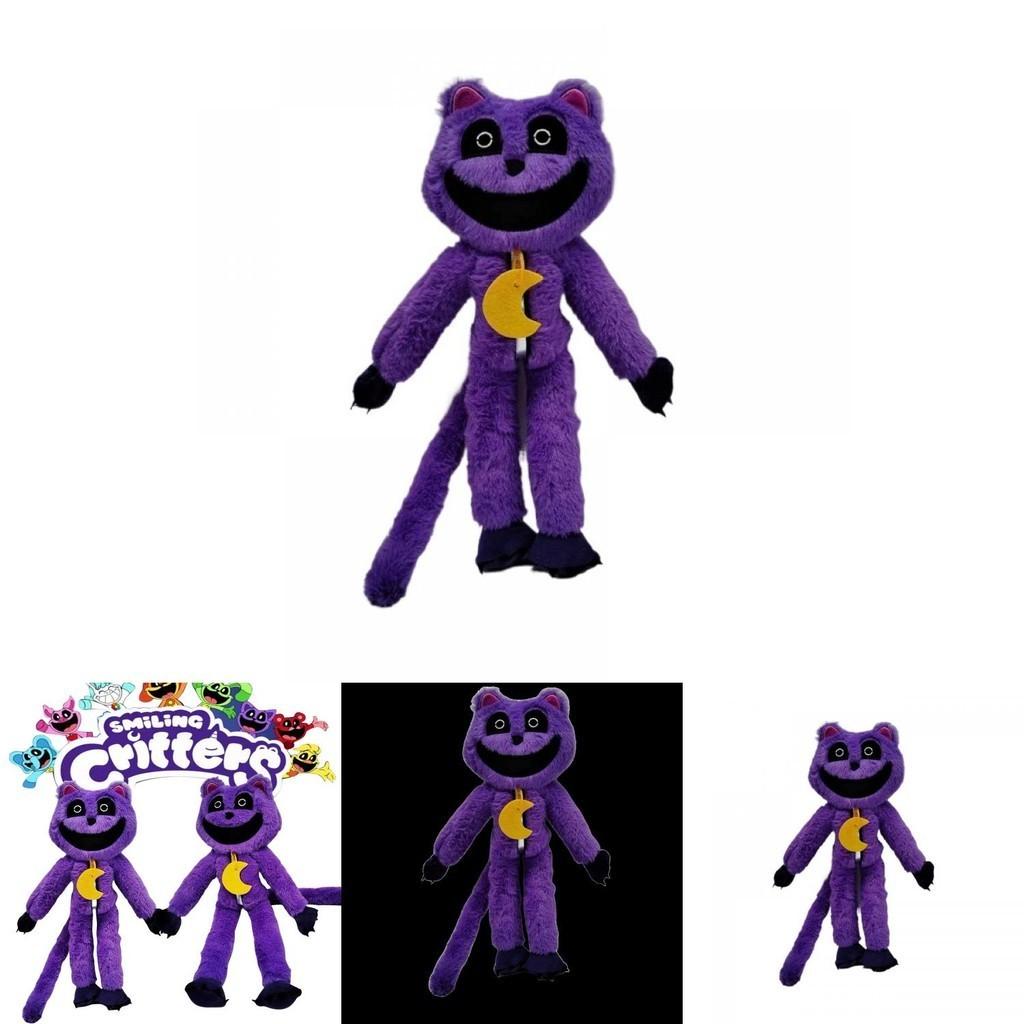 Плюшевая игрушка «Улыбающиеся Зверюшки» Ужасающий Фиолетовый Кот-Монстр Животное С Большой Пастью Настраиваемый Мультяшный Стиль