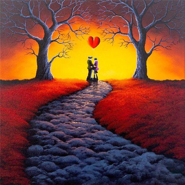 RUOPOTY Цифровая картина «сделай сам» Любовник Рисунок Картина Настенное искусство на холсте Цифровая ручная роспись Гостиная