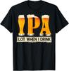 НОВАЯ футболка IPA Lot When I Drink Funny для любителей пива Футболка Подарок Футболка S-3XL Унисекс Футболка