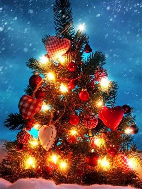 Diy 5d полная алмазная живопись вышивка квадратная круглая дрель Рождественская елка колокольчик мозаичная мебель украшение ручной работы подарок для хобби