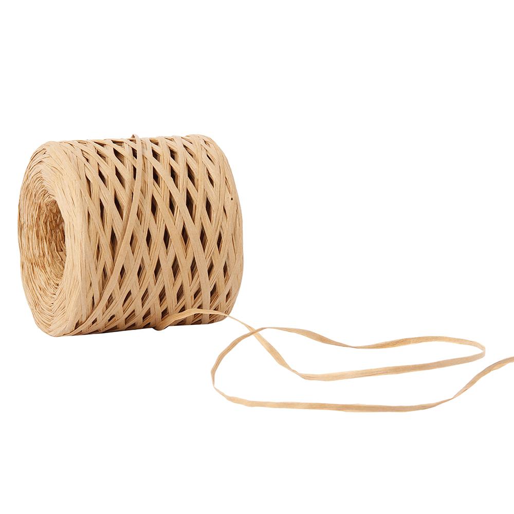 Raffia Ribbon for Gift Wrapping, 200M Raffia Yarn for Crocheting, Raffia Paper Ribbons for Craft, Packing Paper Twine Ribbon