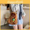 Adorable Capybara Plush Backpack For Kids Featuring Soft Short Plush Fabric