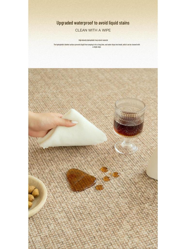 2025 Современный ковер для гостиной в китайском стиле - грязеотталкивающий, легкий в уходе, водонепроницаемый, противообрастающий, утолщенный для журнального столика/дивана