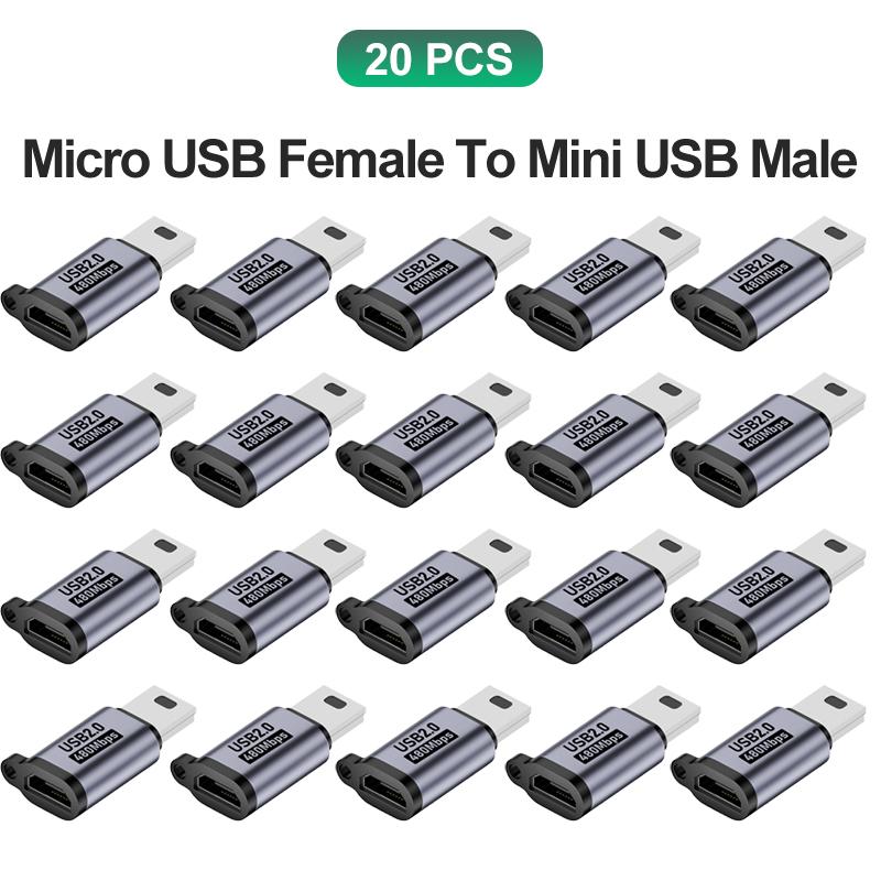 Адаптер Micro USB Micro USB Female To Mini USB Male Конвертеры Зарядное устройство Кабель для передачи данных Адаптер
