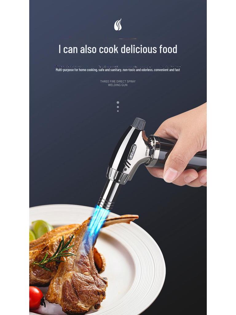 AT-603 Мощный 1300-градусный трехинжекторный сварочный пистолет-распылитель с ветрозащитной конструкцией