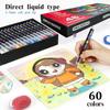 12-60 цветов Акриловая краска Ручка-маркер Кисть-маркер для рисования по камню, дереву, холсту, камню, Рождественский подарок, DIY Craft