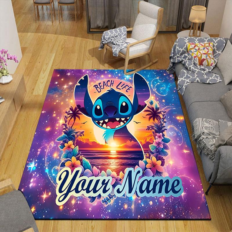 Custom 1Pc Lilo Stitch Heart Rug Office Carpet Indoor Outdoor Entrance Doormat Nonslip Soft And Comfortable Living Room D916291