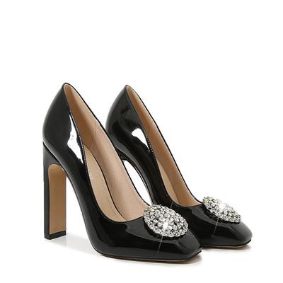 10 см сексуальные женские туфли на высоком каблуке, женские туфли для вечеринки, женские туфли на высоком каблуке, большой размер 46, черные красные супер высокие каблуки со стразами