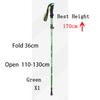 5-Section Outdoor Fold Trekking Pole Camping Portable Walking Hiking Stick for Nordic Elderly Telescopic