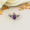 Кольцо из стерлингового серебра 925 пробы с аметистом овальной формы и фиолетовым драгоценным камнем для женщин